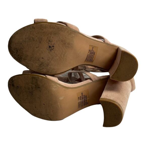 Steve Madden Christey Leather Suede Ballet Pink Ballet Heel Sandals Women's 7.5M - Picture 6 of 9